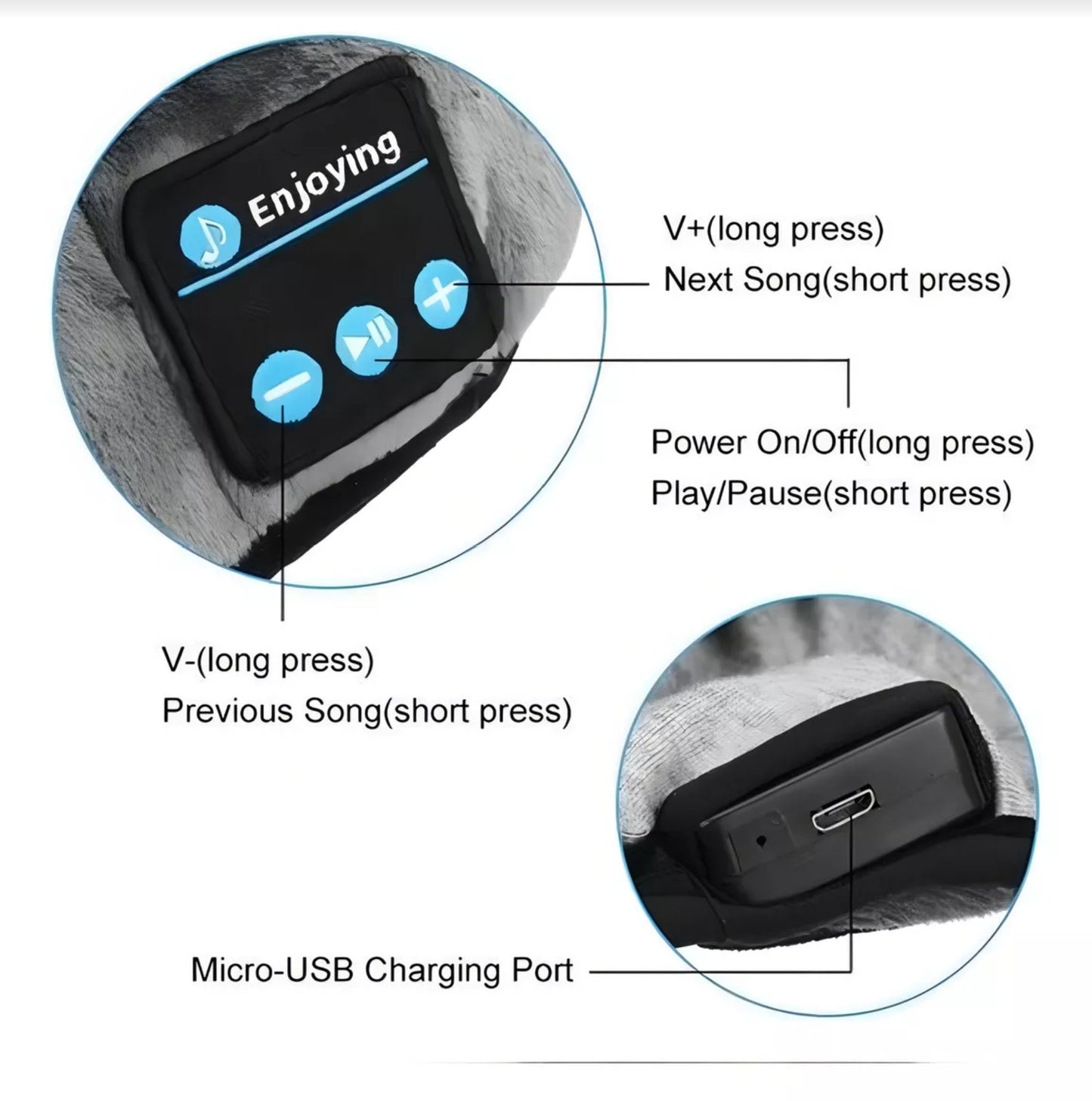 Antifaz para dormir Bluetooth